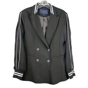 Rachel Roy Blazer Women's L Sport-Luxe Avante Garde with Piping and Lace